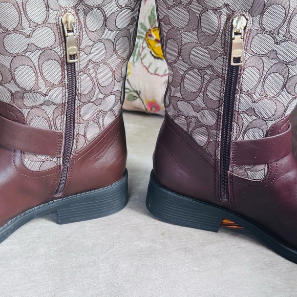 Coach Extended Calf Riding Boot In Signature Jacquard - Picture 4 of 7